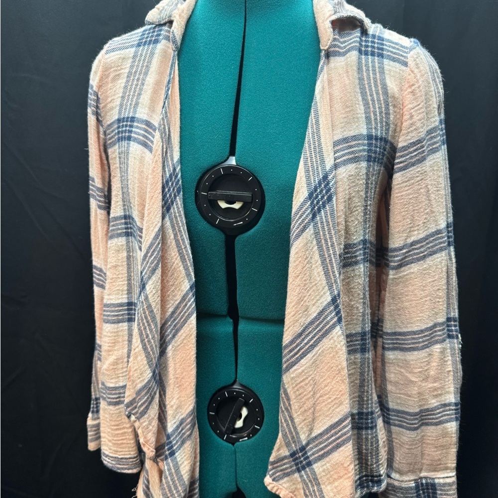 Plaid Button Down Shirt in Pink and Blue